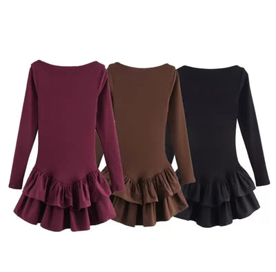 Elegantes Kleid mit Rüschenrock - Damen