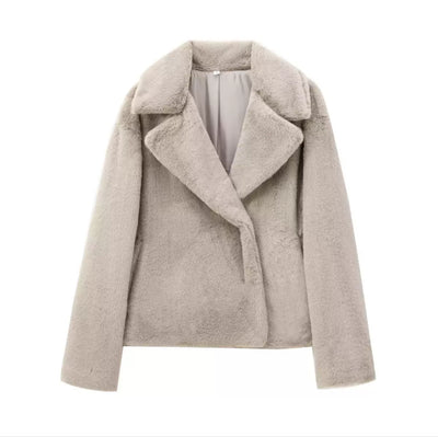 Elegant Faux Fur Jacket - Women
