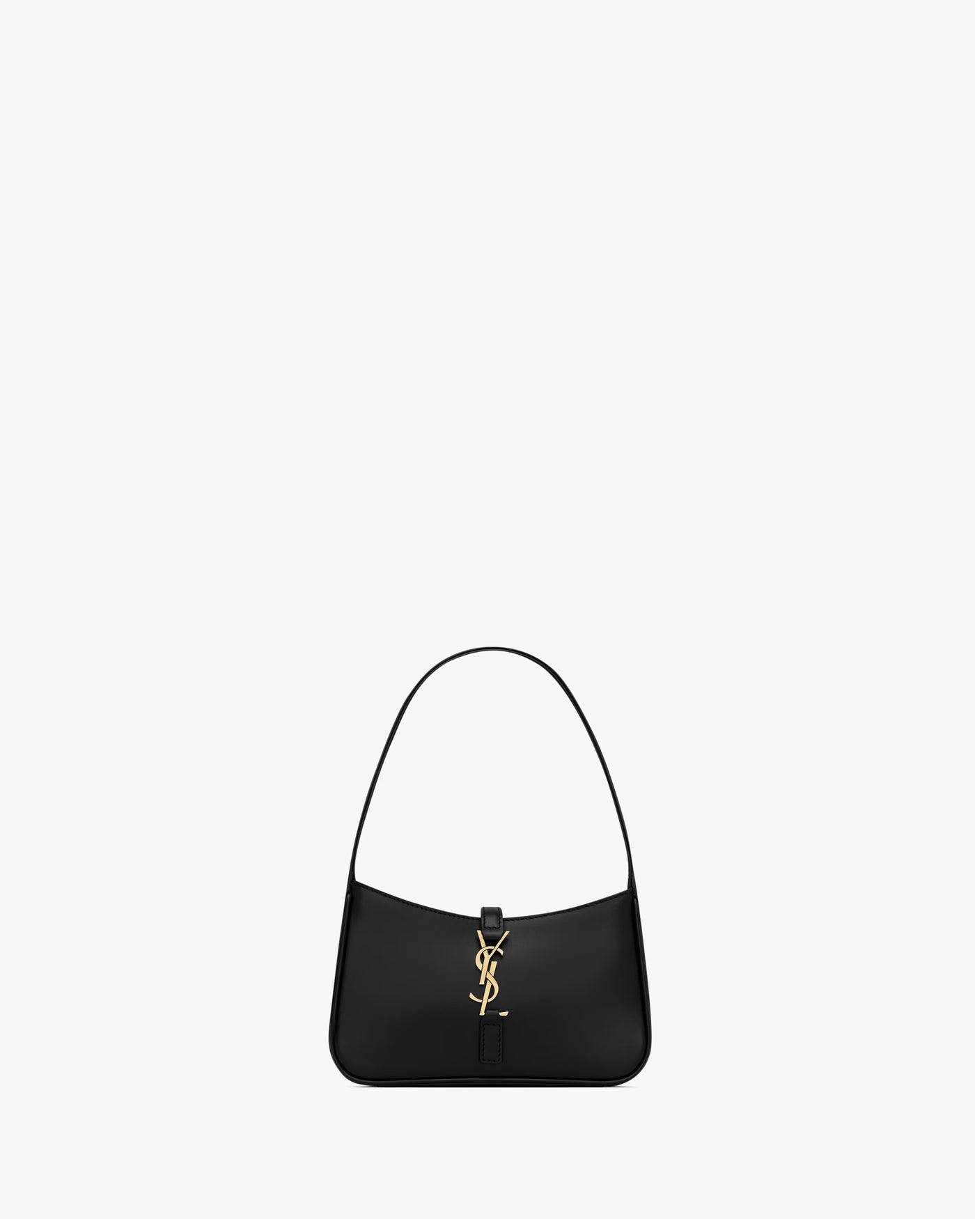 Elegante Schultertasche in Schwarz mit Gold-Detail