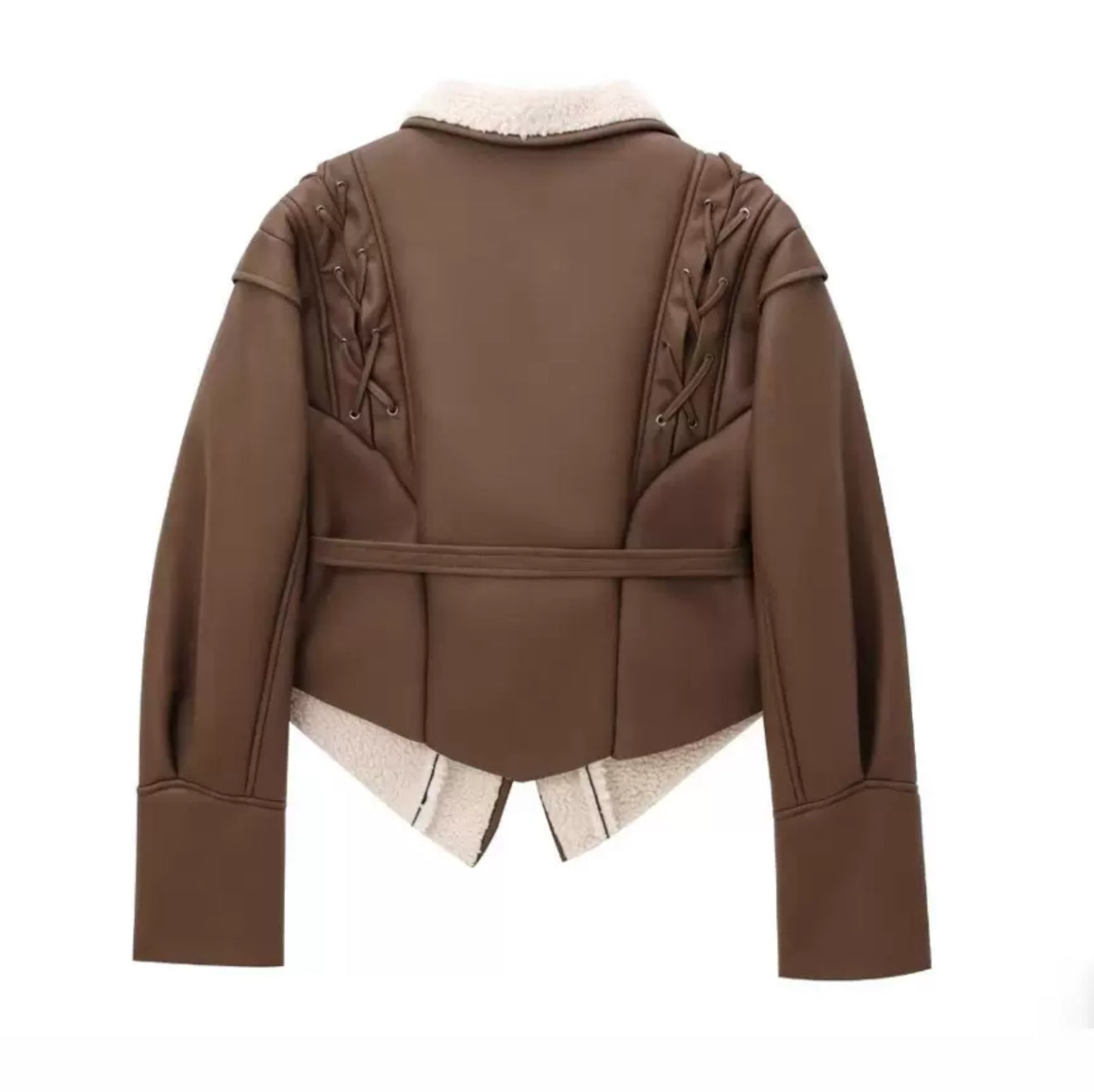 Luxurious Faux Leather Jacket - Women