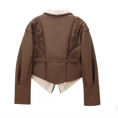 Luxurious Faux Leather Jacket - Women