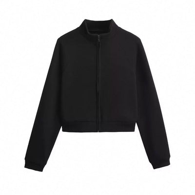 Cropped Zip Up Sweatshirt - DAMEN