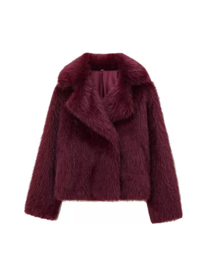 Elegant Faux Fur Jacket - Women