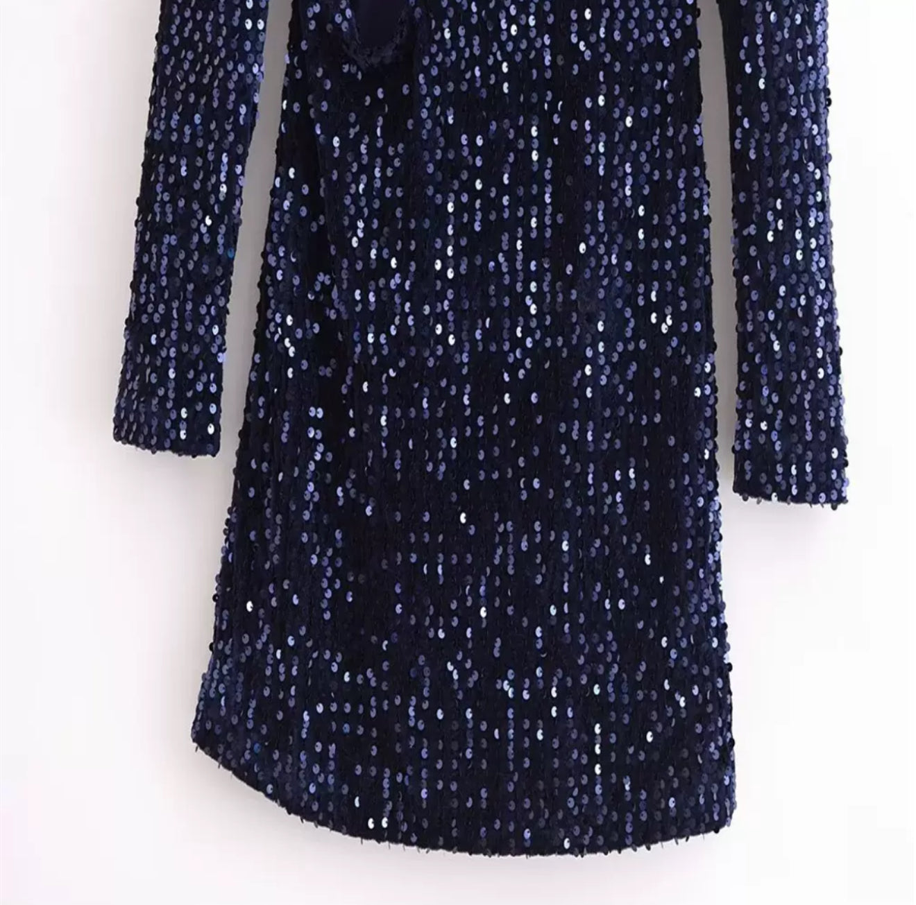 Sequined Mini Dress with Cut Outs - Women