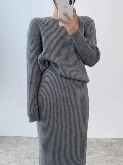 Ribbed Knit Two-Piece - Women