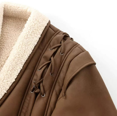Luxurious Faux Leather Jacket - Women
