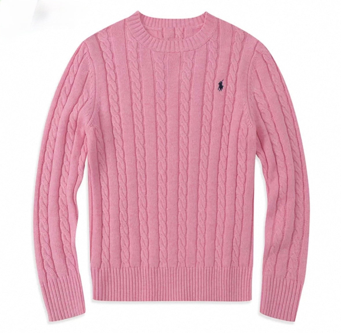 Cable Knit Polo Sweater - Herren