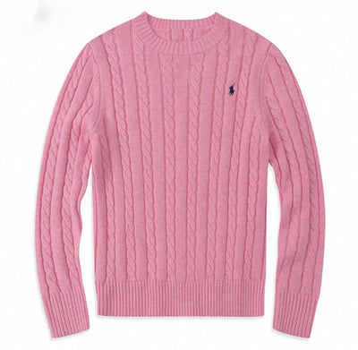Cable Knit Polo Sweater - Herren